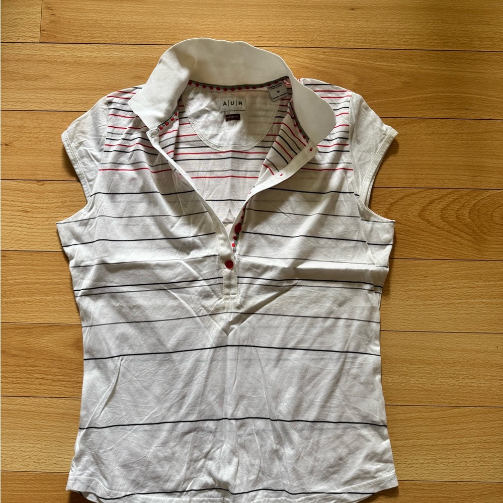 A I U I R Capped Sleeve Golf Polo